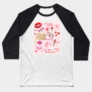 Valentine's Day 2023 Print - Pale Pink Baseball T-Shirt